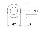 Afbeeldingen van Sluitring, m20, din125, messing