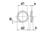 Afbeeldingen van Veerring, m12, din128a, mv, 1000 stuks