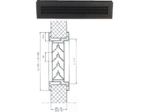 Afbeeldingen van Renson deurrooster, 400 x 200 mm, type 461, naturel, aluminium