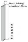 Afbeeldingen van Dutack Fasteners Brad D-kop DA18-32mm gegalvaniseerd