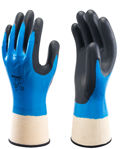 Afbeeldingen van Showa Werkhandschoen 377 blauw/zwart 8/L
