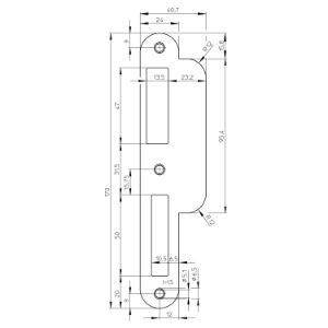 Afbeeldingen van Wilka sluitplaat rvs v.5495   ls/rs