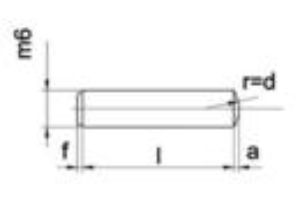 Afbeeldingen van Breekpen blank               6x36mm