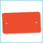 Afbeeldingen van Labels pvc 2-gaats oranje, 54 x 110