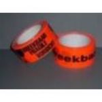 Afbeeldingen van TechnoTape Bedrukte verpakkingstape PVC Solvent Fluor Oranje 50mm x 66m