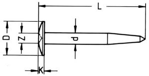 Afbeeldingen van Meetspijker 5cm+opschrift