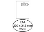 Afbeeldingen van Hermes envelop venster zk 220x312 wit 120gram 250stuks vr re 4x11, ea4ahe120g88s 