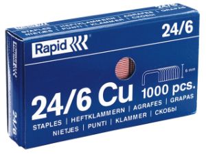 Afbeeldingen van Rapid nieten 24/6 koper standaard 5000stuks, 24860000 