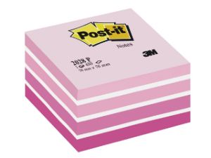 Afbeeldingen van 3M memoblok kubus aqua roze 76x76 , 2028p 