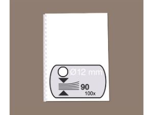 Afbeeldingen van GBC bindrug, 12 mm, a4, 21 rings, verpakking 100 stuks, 4028197, wit