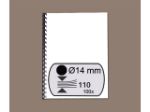 Afbeeldingen van GBC bindrug, 14 mm, a4, 21 rings, verpakking 100 stuks, 4028178, zwart