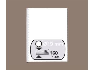 Afbeeldingen van GBC bindrug, 19 mm, a4, 21 rings, verpakking 100 stuks, 4028611, wit