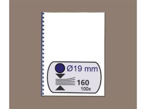 Afbeeldingen van GBC bindrug, 19 mm, a4, 21 rings, verpakking 100 stuks, 4028621, blauw
