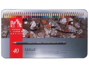 Afbeeldingen van Caran d'ache kleurpotlood pablo, verpakking 40 stuks, 666340, assortiment