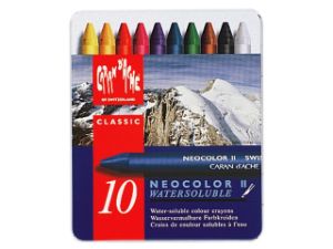 Afbeeldingen van Caran d'ache waskrijt neocolor ii, verpakking 10 stuks, 7500310, assortiment