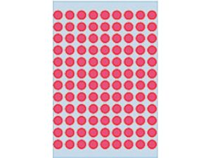 Afbeeldingen van Herma etiket rond, 8 mm, verpakking 540 stuks, 1846, fluor rood