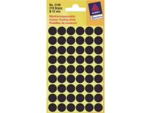 Afbeeldingen van Zweckform etiket, 12 mm, verpakking 270 stuks, 3140, zwart