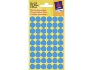 Afbeeldingen van Zweckform etiket, 12 mm, verpakking 270 stuks, 3142, blauw
