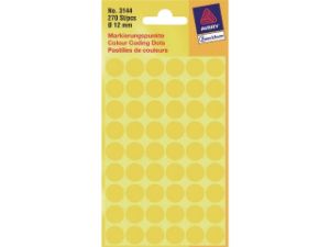 Afbeeldingen van Zweckform etiket, 12 mm, verpakking 270 stuks,  3144, geel