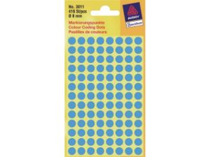 Afbeeldingen van Zweckform etiket, 8 mm, verpakking 416 stuks, 3011, blauw