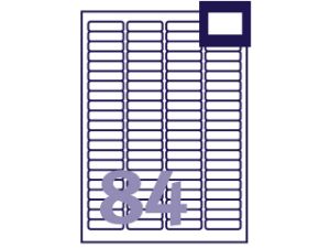 Afbeeldingen van Avery etiket, 46 x 11.1 mm, verpakking 2100 stuks, l7656-25