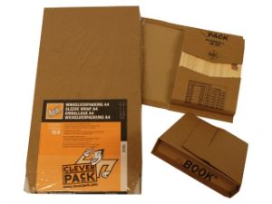 Afbeeldingen van Cleverpack wikkelverpakking, verpakking 10 stuks, inclusief zelfklevende strip, ringband, 159. bruin
