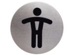 Afbeeldingen van Durable infobord pictogram, 83 mm, rond, wc heren, 490523