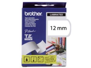 Afbeeldingen van Brother labeltape, 12 mm x 8 meter, tze-231, wit/zwart
