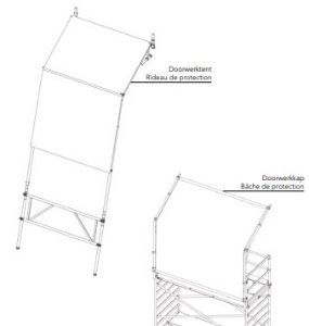 Afbeeldingen van Altrex Doorwerkkap - aluminium tbv vouw- en rolsteigers DWK