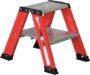 Afbeeldingen van Kelfort Trap MAGNUS 2x2 gecoat aluminium rood met beugel