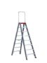 Afbeeldingen van Altrex Dubbel oploopbare trap - aluminium (gecoat) Falco 2x8 treden