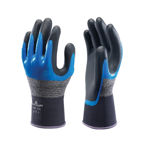Afbeeldingen van Showa handschoen Nitril Foam Grip blauw/zwart 376R 10/2XL