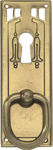 Afbeeldingen van Wallebroek Meubeltrekker met sleutelgat Art-Nouveau messing berbronsd