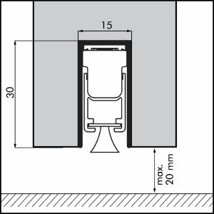 Afbeeldingen van Ellen Automatische valdorpel EM Brush 1128mm