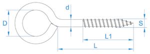 Afbeeldingen van GebuVolco Schroefogen (ijzer epox wit) 001 16x6mm ht 3.20+