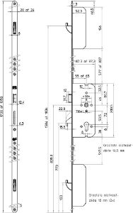 Afbeeldingen van Nemef Veiligheidsmeerpuntssluiting, Excellence line cilinderbediend, PC-uitsparing 4923/02 dm=55