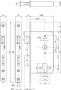 Afbeeldingen van ASSA ABLOY Veiligheidspaniekdeurslot, RC-uitsparing 2428 rvs 50 rs