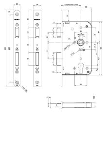 Afbeeldingen van ASSA ABLOY Deurslot, PC-uitsparing 2420 dm=60mm