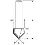 Afbeeldingen van Bosch V-groeffrezen hm 16x16x8mm