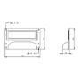 Afbeeldingen van INTERSTEEL Etiketgreep 73x43mm mat zwart 8810