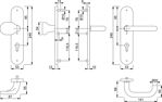 Afbeeldingen van HOPPE Veiligheids voordeurgarnituur Paris pc72 rvs E86G/3331/3310/138Z