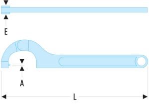Afbeeldingen van Facom Haaksleutel 126A 80-120mm 345mm