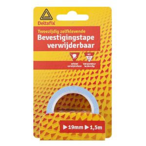 Afbeeldingen van Deltafix Bevestigingstape Verwijderbaar 19mm  1,5 meter