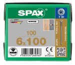 Afbeeldingen van SPAX Stelschroef platkop T-STAR plus staal T30 PK 6.0 x 100