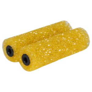 Afbeeldingen van Muurverfroller structuur geel medium 10 cm, blister a 2 stuks