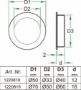 Afbeeldingen van Oxloc Schuifdeurkom, 70 mm, rond, rvs mat geborsteld