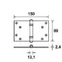 Afbeeldingen van AXA Scharnier Venelite, gegalvaniseerd, verzinkt, 89 x 150 mm