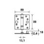 Afbeeldingen van AXA Veiligheidsscharnier Venelite, gegalvaniseerd, verzinkt, 89 x 89 mm