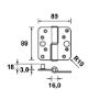 Afbeeldingen van AXA Veiligheidspaumelle kogelstift gegalvaniseerd 89x89mm links SKG3