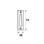 Afbeeldingen van Axa sluitplaat e 72 x 20, t.b.v. 3302/3308/3309